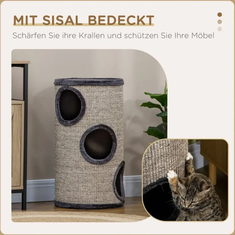 PawHut Tier-Zubehör grau Polypropylen B/H/L: ca. 38x38x70 cm