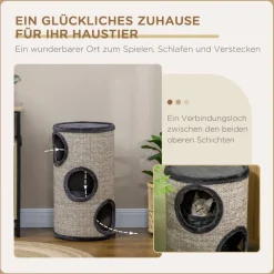 PawHut Tier-Zubehör grau Polypropylen B/H/L: ca. 38x38x70 cm