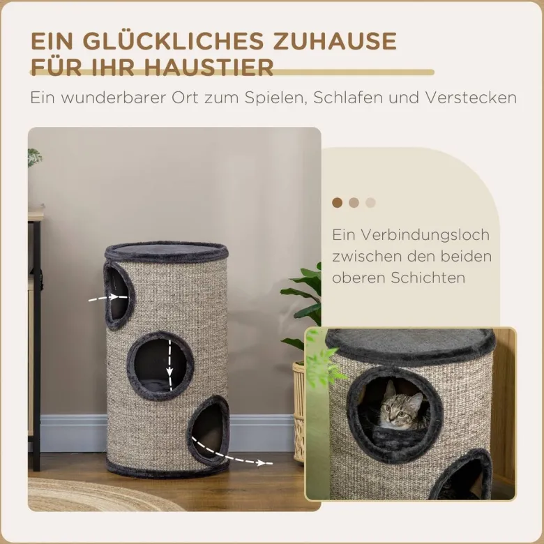 PawHut Tier-Zubehör grau Polypropylen B/H/L: ca. 38x38x70 cm
