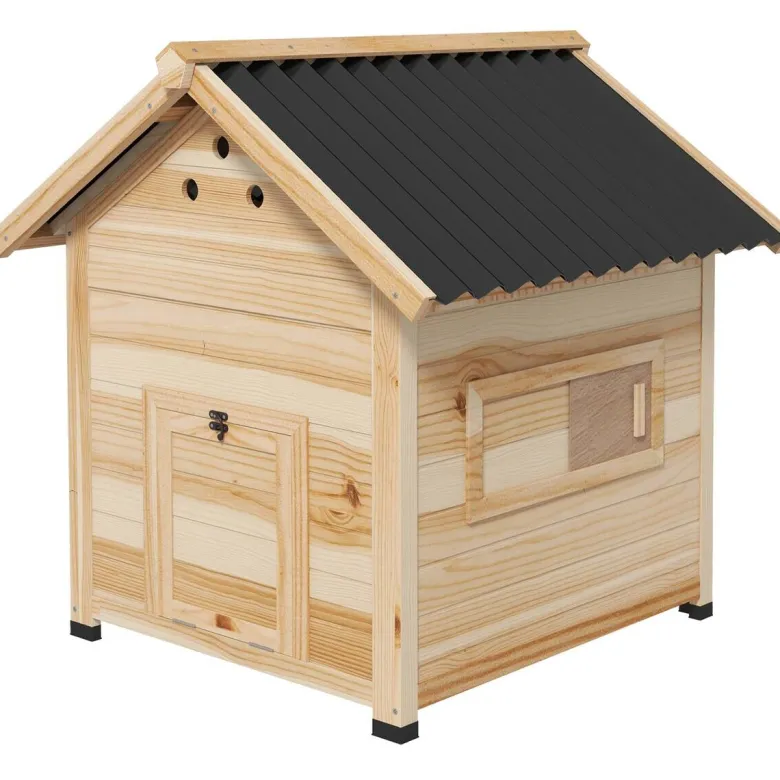 PawHut Tier-Zubehör natur Holz B/H/L: ca. 90x78x92 cm