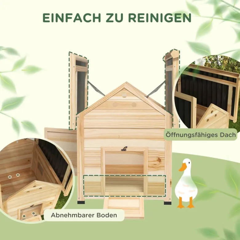 PawHut Tier-Zubehör natur Holz B/H/L: ca. 90x78x92 cm