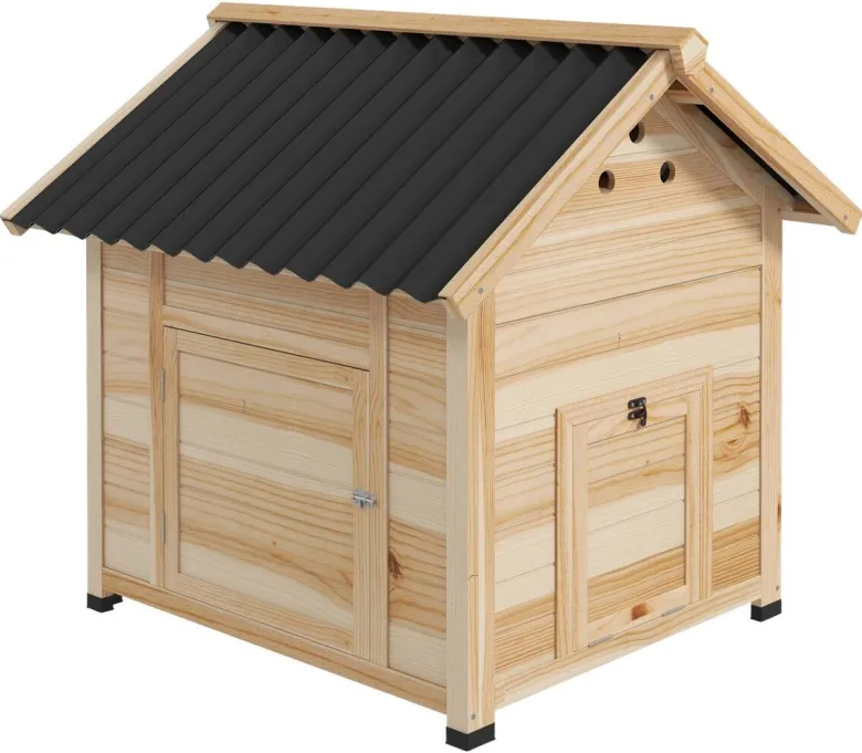 PawHut Tier-Zubehör natur Holz B/H/L: ca. 90x78x92 cm
