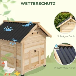 PawHut Tier-Zubehör natur Holz B/H/L: ca. 90x78x92 cm