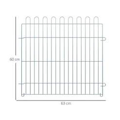 PawHut Tier-Zubehör silber Polypropylen H/L: ca. 63x60 cm