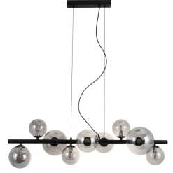 Pendelleuchte Alexandra schwarz Metall B/H/T: ca. 86x120x31,5 cm G9 9 Brennstellen
