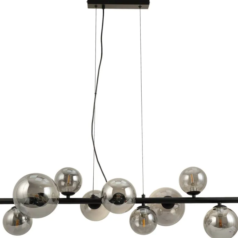 Pendelleuchte Alexandra schwarz Metall B/H/T: ca. 86x120x31,5 cm G9 9 Brennstellen