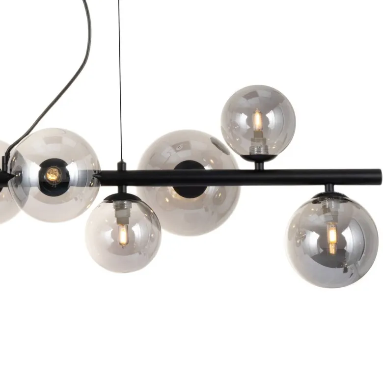 Pendelleuchte Alexandra schwarz Metall B/H/T: ca. 86x120x31,5 cm G9 9 Brennstellen