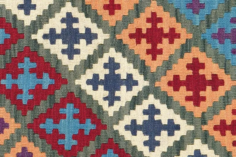 PersaTepp Teppich Kelim Gashgai grün B/H/L: ca. 104x1x150 cm