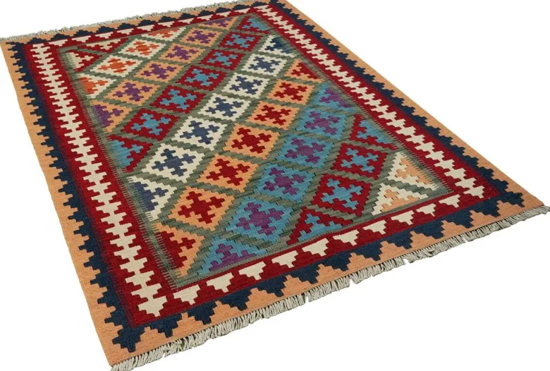 PersaTepp Teppich Kelim Gashgai grün B/H/L: ca. 104x1x150 cm