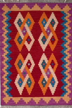 PersaTepp Teppich Kelim Gashgai bunt B/H/L: ca. 63x1x89 cm