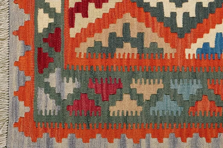 PersaTepp Teppich Kelim Gashgai grün B/H/L: ca. 82x1x122 cm