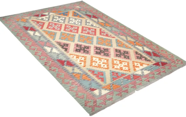 PersaTepp Teppich Kelim Gashgai grau B/H/L: ca. 180x1x263 cm