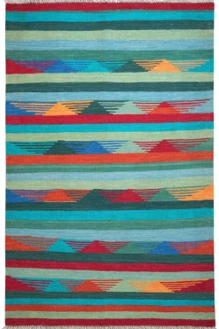 PersaTepp Teppich Kelim Gashgai bunt B/H/L: ca. 100x1x156 cm