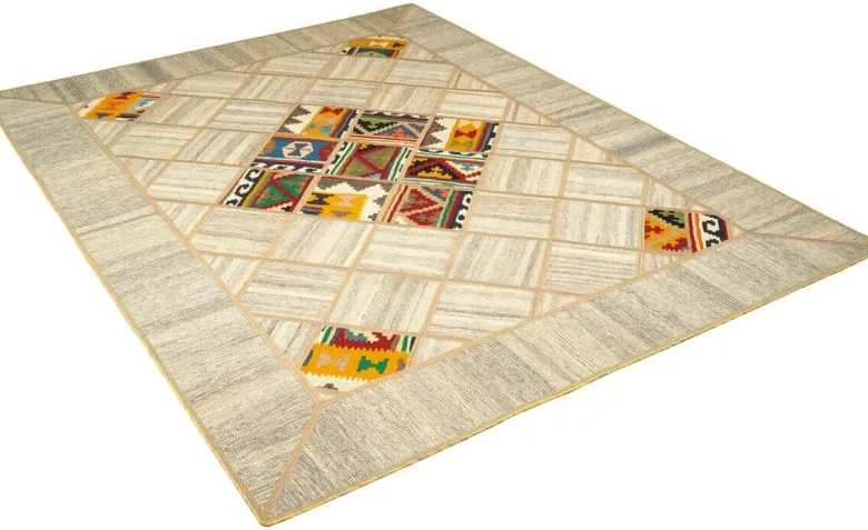 PersaTepp Teppich Kelim Tekkehdouz beige B/H/L: ca. 150x1x200 cm
