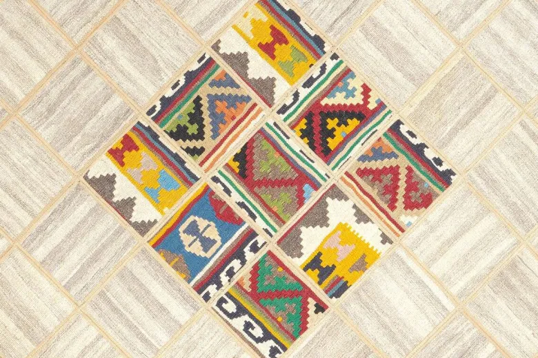 PersaTepp Teppich Kelim Tekkehdouz beige B/H/L: ca. 150x1x200 cm