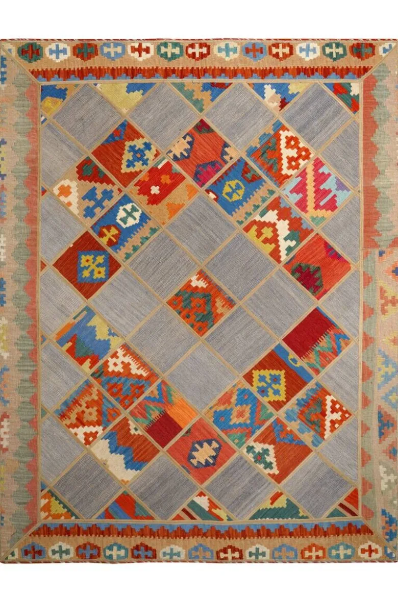 PersaTepp Teppich Kelim Tekkehdouz bunt B/H/L: ca. 150x1x200 cm