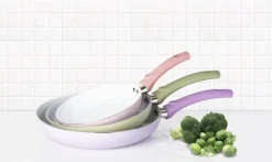 Pfannenset rosa Aluminium 3 tlg.