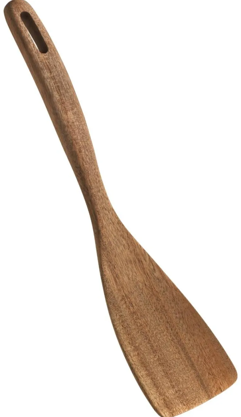 Pfannenwender braun Holz B/H/L: ca. 7,5x35,5x2,5 cm