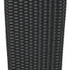 Pflanzgefäß grau Polyrattan B/H/L: ca. 28x60x28 cm