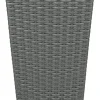 Pflanzgefäß grau Polyrattan B/H/L: ca. 28x60x28 cm