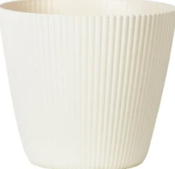 Pflanztopf creme Kunststoff H/D: ca. 21x24 cm