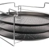 Pizzablech-Set schwarz Metall