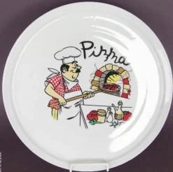 Pizzateller weiß Steingut H/D: ca. 2x30 cm