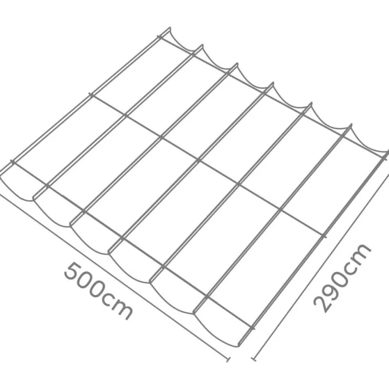 PLATINUM Faltsonnensegel Coolfit sand Polyethylen B/H/L: ca. 500x1x290 cm
