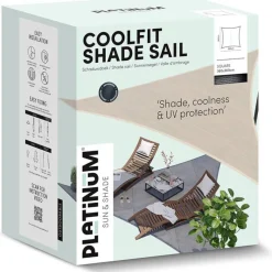 PLATINUM Sonnensegel Coolfit altweiß Polyethylen B/H/L: ca. 360x1x360 cm