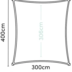 PLATINUM Sonnensegel Coolfit schwarz Polyethylen B/H/L: ca. 400x1x300 cm