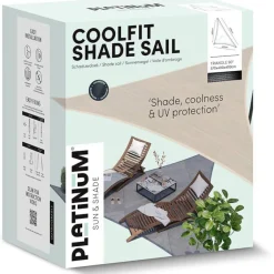 PLATINUM Sonnensegel Coolfit grau Polyethylen B/H/L: ca. 400x1x400 cm