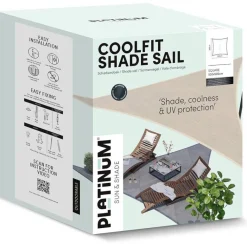 PLATINUM Sonnensegel Coolfit altweiß Polyethylen B/H/L: ca. 500x1x500 cm