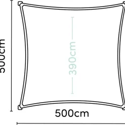 PLATINUM Sonnensegel Coolfit sand Polyethylen B/H/L: ca. 500x1x500 cm