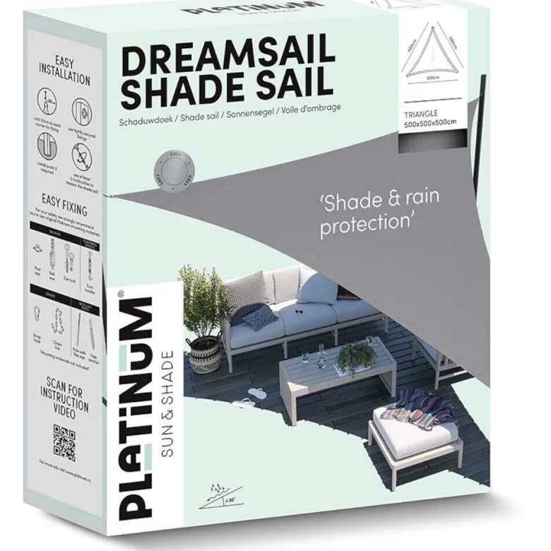 PLATINUM Sonnensegel Dreamsail creme Polyester B/H/L: ca. 500x1x500 cm