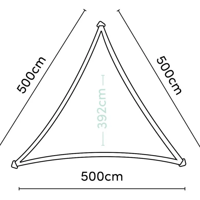 PLATINUM Sonnensegel Dreamsail creme Polyester B/H/L: ca. 500x1x500 cm