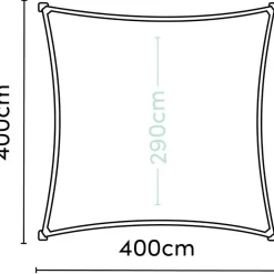 PLATINUM Sonnensegel Dreamsail creme Polyester B/H/L: ca. 400x1x400 cm