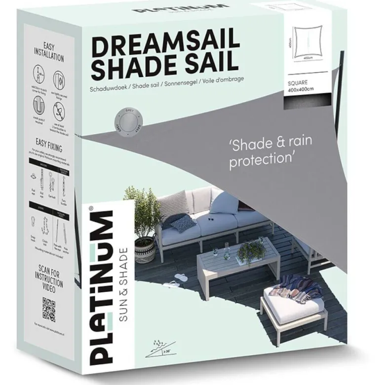 PLATINUM Sonnensegel Dreamsail creme Polyester B/H/L: ca. 400x1x400 cm