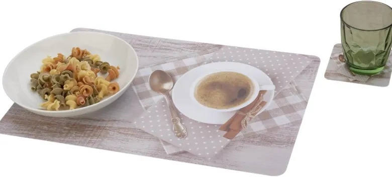 Platzmattenset braun Kunststoff B/L: ca. 28x44 cm