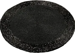 Platzmatte schwarz Kunststoff B/L: ca. 30x30 cm