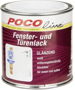 POCOline Acryl Fensterlack weiß glänzend ca. 0,25 l