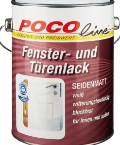 POCOline Acryl Fensterlack weiß seidenmatt ca. 2,5 l