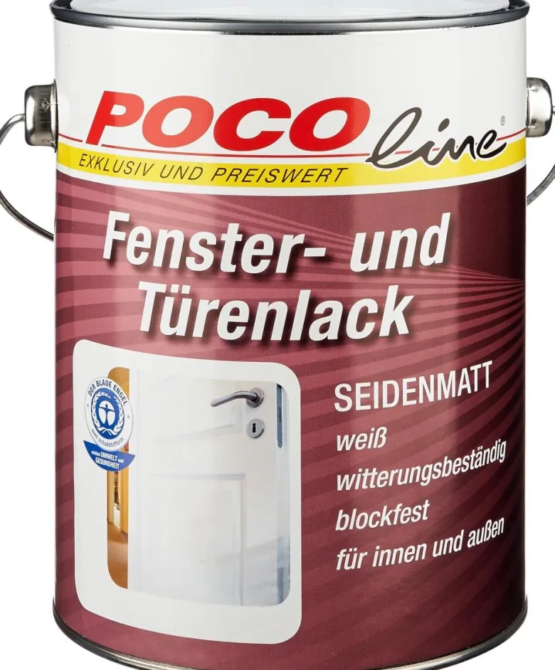 POCOline Acryl Fensterlack weiß seidenmatt ca. 2,5 l