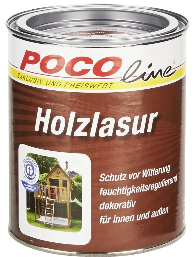 POCOline Acryl Holzlasur mahagoni ca. 0,75 l