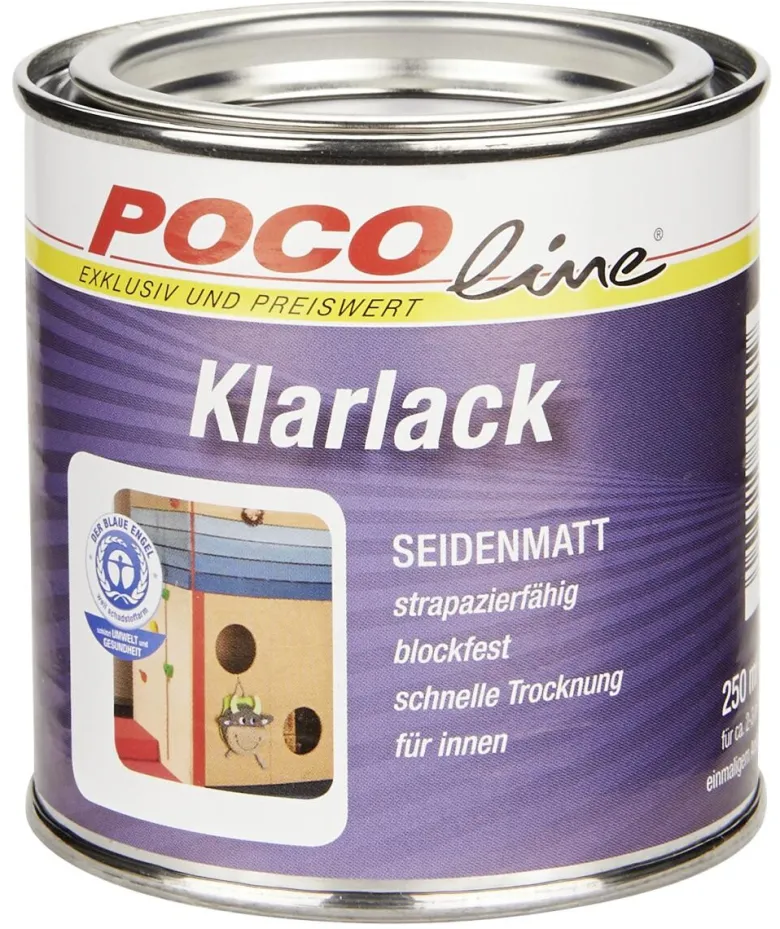 POCOline Acryl Klarlack farblos seidenmatt ca. 0,25 l