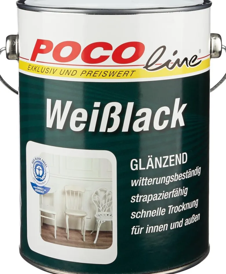POCOline Acryl Weißlack weiß glänzend ca. 2,5 l