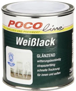 POCOline Acryl Weißlack weiß glänzend ca. 0,25 l