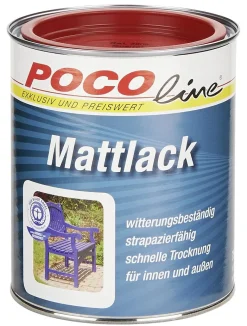 POCOline Acyl Buntlack feuerrot seidenmatt ca. 0,75 l