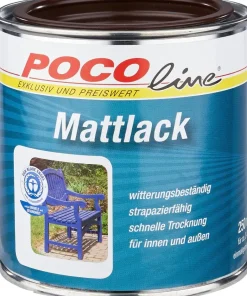 POCOline Acyl Buntlack schokobraun seidenmatt ca. 0,25 l