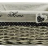 POCOline Aufbewahrungskorb dunkelgrau Weide B/H/L: ca. 20x13x30 cm
