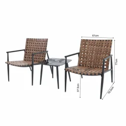 POCOline Balkonset Mainz braun Polyrattan